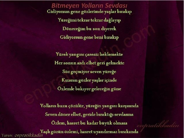 Bitmeyen Yolların Sevdası